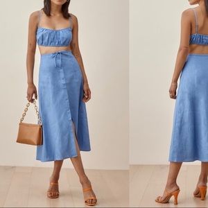 Reformation Kamren Two-Piece Linen Dress